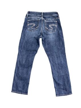 Silver Jeans Elyse Capri Jeans Size 28 Mid Rise Stretch Denim W28 L23.5